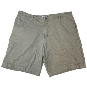 Saddlebred Men's Chino Shorts 40W Tan Khaki Cotton 8.5" Inseam